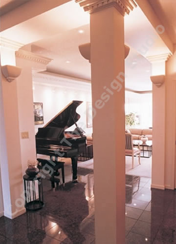 Residential interior piano room